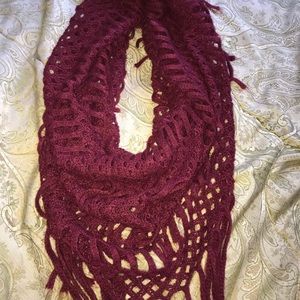 Burgundy scarf